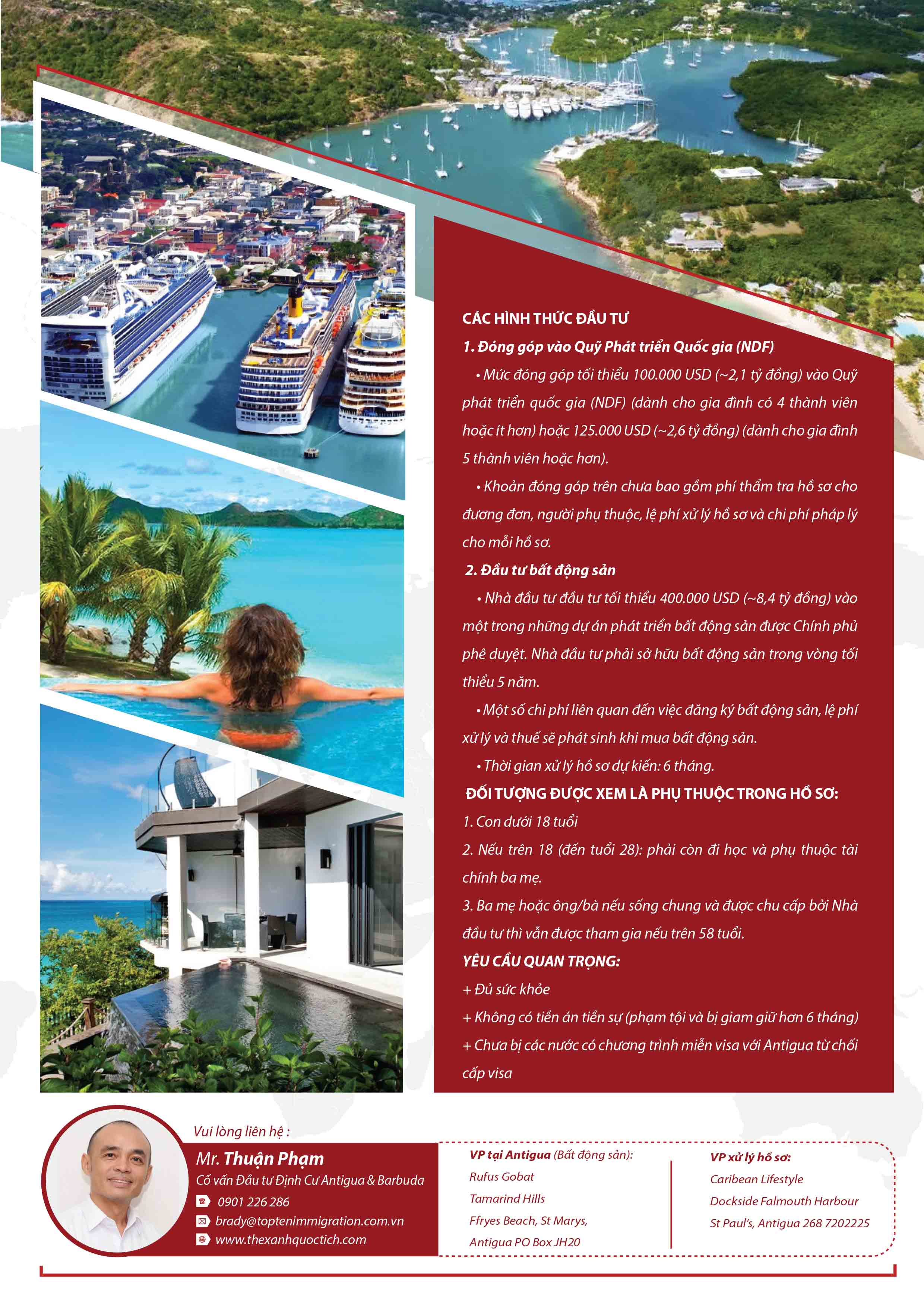 Chương trình Đầu tư nhập quốc tịch hộ chiếu Antigua